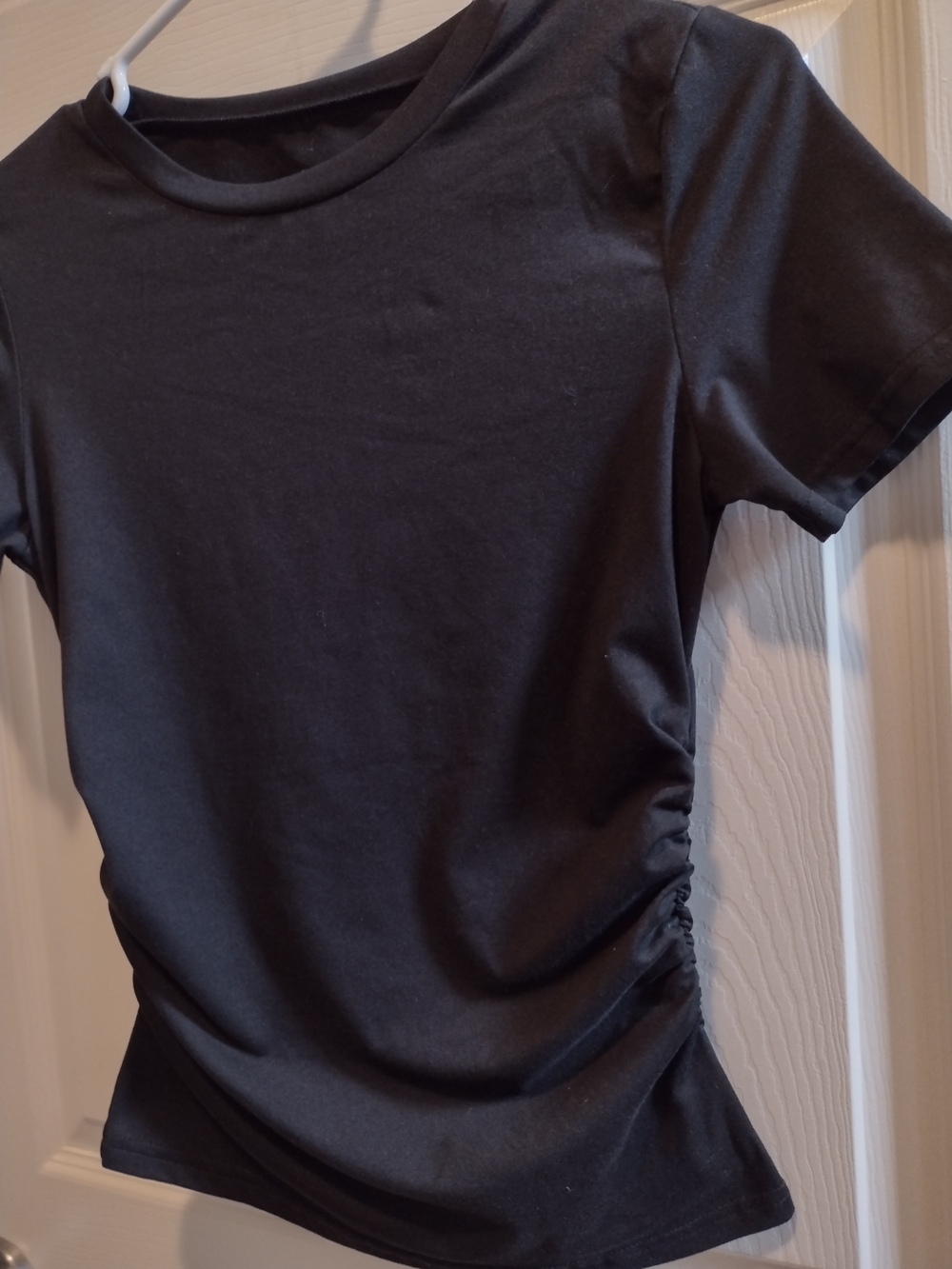 Women’s Black Short-Sleeve Curvy-Tee - Picture 6 of 6